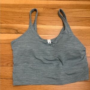 Heathered Sage Green Crop Tank Top